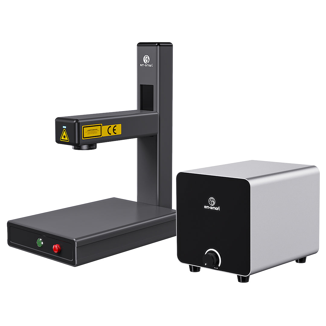 EM-Smart Nova - 20W/25W Portable & Foldable Fiber Laser Engraver with/without Rotary