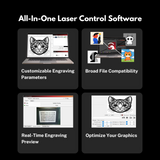 EM-Smart Dual SE 20W Fiber + 20W Diode Desktop Laser Engraver