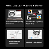 EM-Smart Dual 2 30W Mopa + 20W Diode Desktop Laser Engraver