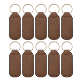 Laser-Ready Leather Keychains (6pcs)