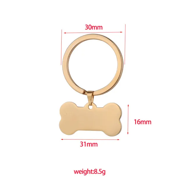 Stainless Steel Bone Dog Tag (30pcs)